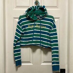 Zumiez | Broken Promises | “We Ain’t Homies”| Green/Blue |Crop Hoodie| Size M